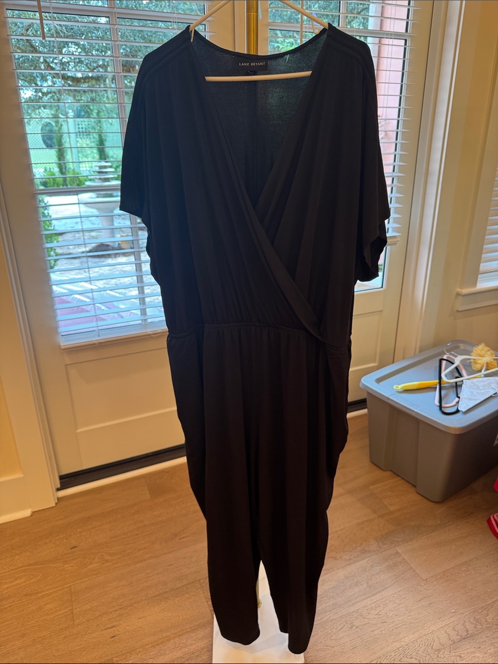 Super comfy Lane Bryant Black Jumpsuit- no iron needed!  26/28
